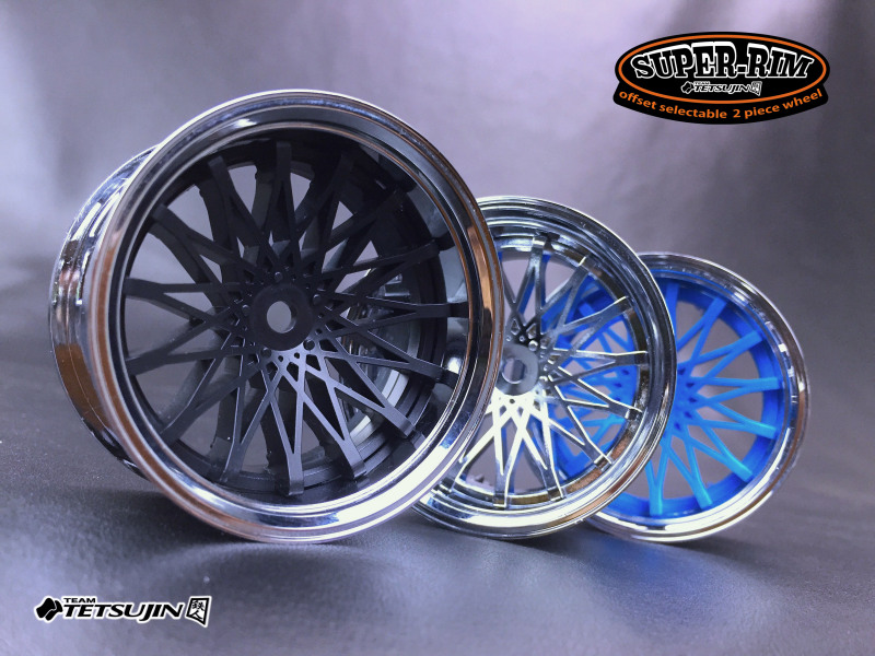 RC Car 1/10 DRIFT WHEELS RIMS Adjustable Offset 3mm-6mm-9mm -CHROME LIP ...